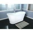 thumbnail image 3 of Kingston Brass VCTDS662829 66" Cast Iron Oval Double Slipper Pedestal Tub (No Faucet Drillings), White, 3 of 10