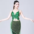 thumbnail image 1 of Top Corto Con Cordones [Yue Xinghui] Propiedad Intelectual Sin Procesar ZH Chaleco Pequeño Europeo Y Americano Con Correa De Lentejuelas De Mariposa Top De Lentejuelas Envuelto En ANGGREK Sequin Halter Top, 1 of 3