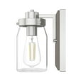 thumbnail image 6 of Hunter - Devon Park 1-light Brushed Nickel, Small Sconce Light, Dimmable, Rustic Style, for Bedrooms, Dining, Living Rooms - 48016, 6 of 8