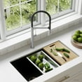 thumbnail image 4 of Stylish 20 ⅞" Ht Single Handle Brushed Stainless Steel with Black Spout Hose Pull Out Three Modes Kitchen Faucet K-140S, 4 of 9