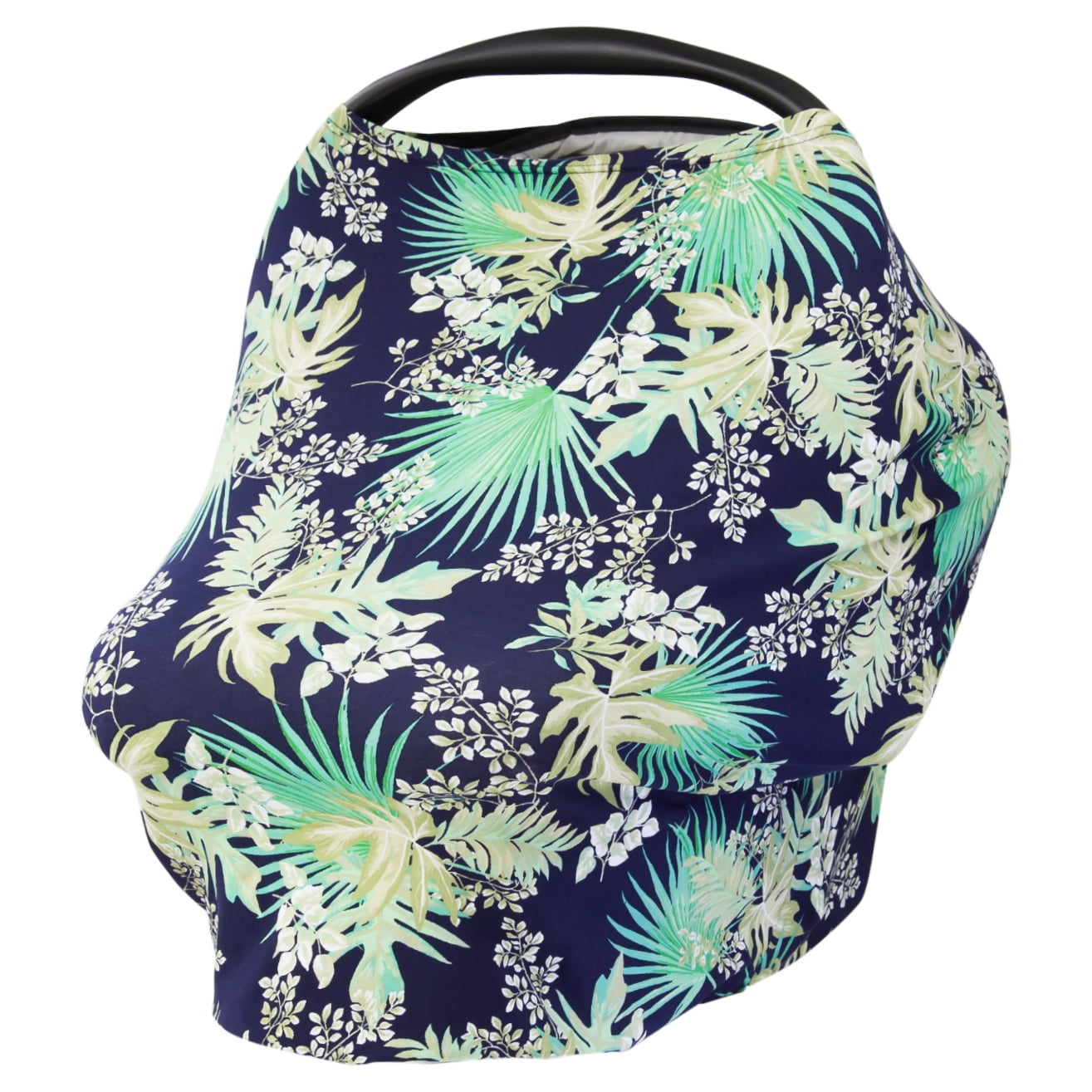 JLIKA Baby Car Seat Canopy Cover and Stretchy Nursing Cover - Tropical Leaf