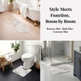 thumbnail image 3 of Evideco French Home Goods Elemental Marble Vein Beige, Gold Luxury and Glam Gold Polyester/PU/Rubber Bath Rugs, Set of 3, Non-Slip Backing (3 Count), 3 of 11