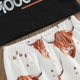 thumbnail image 4 of Newborn Baby Girl Clothes Cowhead Pattern Printed Short Sleeved Top + Jogger Pants Set 2PCs Infant Spring Summer Outfits, 4 of 5