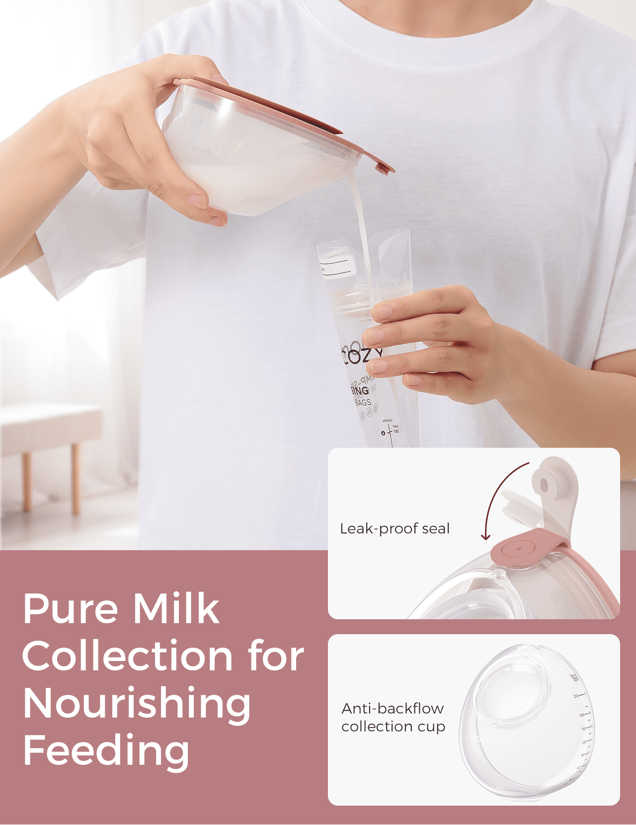 Momcozy Breast Pump V2 Pro Hospital-Grade, Hands-Free Wearable Wearable Pump with DoubleFit Flange, 24mm