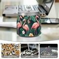 thumbnail image 6 of Yayeee Ashtray with Lid for Cigarette Smokeless Stainless Steel Home Ash Holder, Flamingo Leaves Pattern, 6 of 7