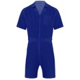 thumbnail image 3 of vastwit Mens Solid Rompers Jumpsuits Zipper Front Shorts Coverall Tracksuits with Pockets Royal Blue L, 3 of 7