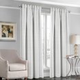 thumbnail image 1 of Designers Select Satin Stripe  Rod Pocket/Back Tab Window Curtain Panel 84" Ivory, 1 of 2