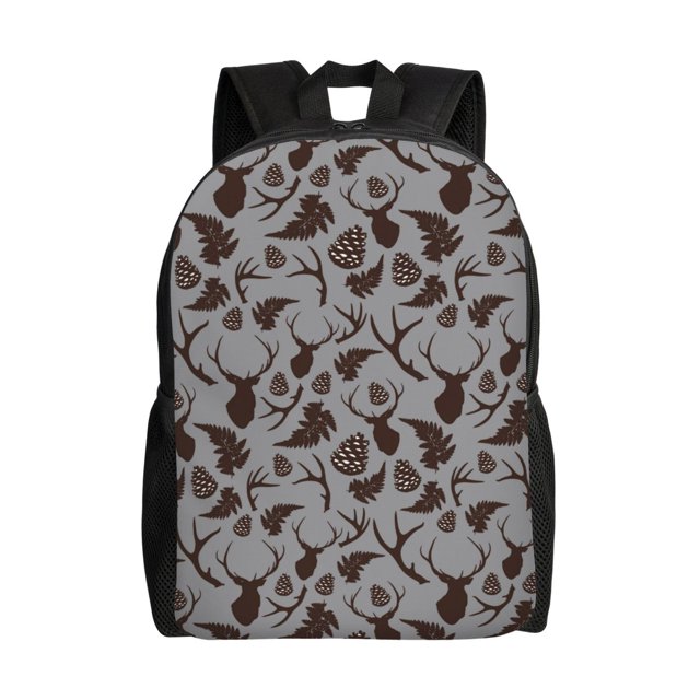 Fotbe Brown Moose with Pinecones Mochila de Viaje para Laptop, Mochila Ejecutiva Delgada y Resistente 15.6"