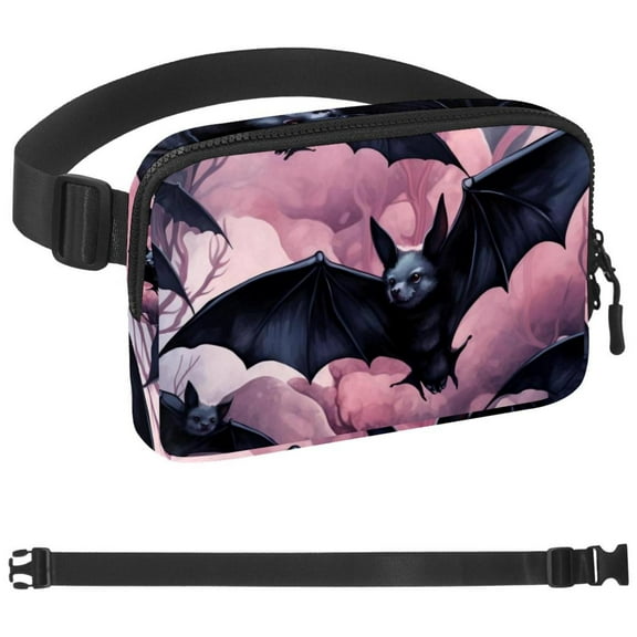 Bat Fanny Pack Belt Bag for Women and Men, Fashionable Waist Pack with Adjustable Strap for Traveling, Hiking, Jogging, Cycling