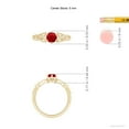 thumbnail image 5 of ANGARA Natural Solitaire Round Ruby Celtic Knot Engagement Ring in 14K Yellow Gold for Women (Size-5mm) | July Birthstone, Birthday, Anniversary, Jewelry Gift for Women | Natural Ruby Ring, 5 of 10