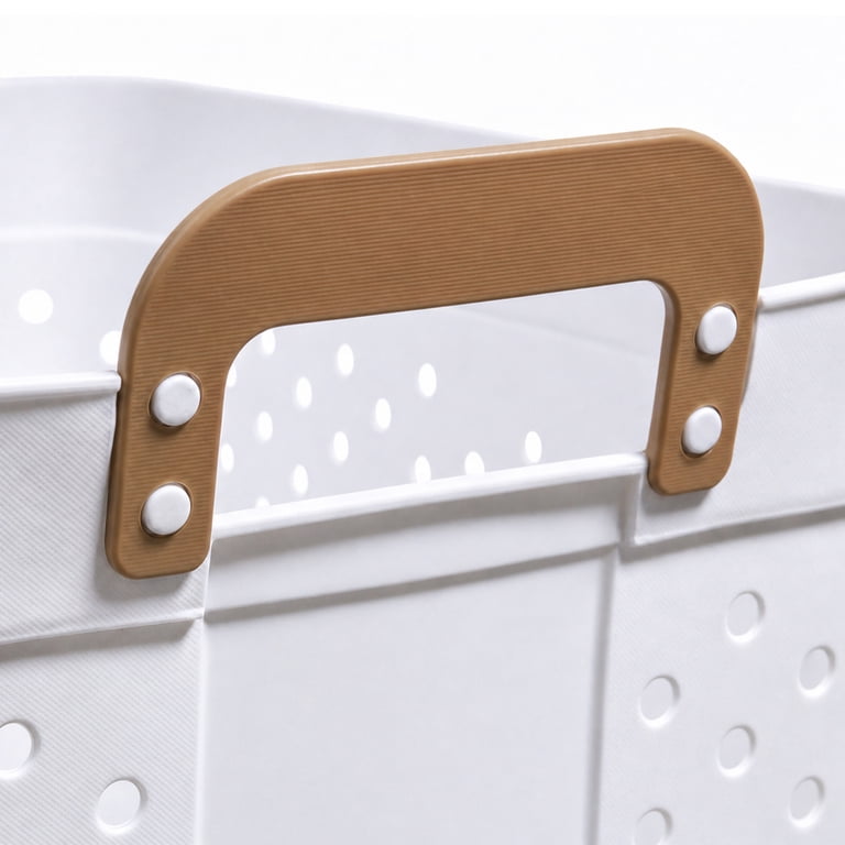 Mainstays Plastic Decorative Storage Basket, 2 Bushel Flex