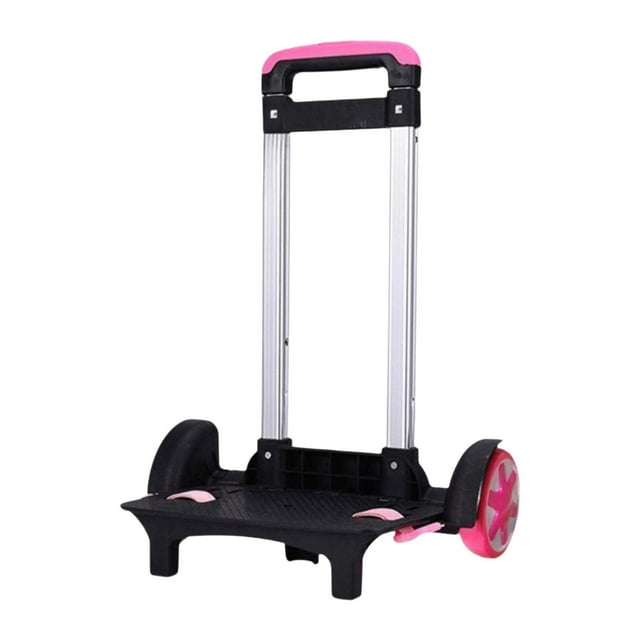 GUOOL Chariot à Dos Pliable 3 Sections Multifonction en Alliage d'Aluminium Diable Rose Rouge