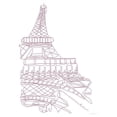 thumbnail image 2 of Kamdon Kreations 15x18 White Modern Wood Framed Museum Art Print Titled - Eiffel Tower, 2 of 4
