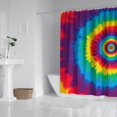 thumbnail image 2 of Colorful Rainbow Tie Dye Spiral Pattern Shower Curtain 84"x72" ,Bathroom Decorative Shower Curtains Set with 12 Hooks,Modern Waterproof Washable Shower Curtain, 2 of 6