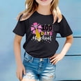 thumbnail image 2 of TZEWGL Tees For Girl Boy Solid Color Letter Printed Round Neck Short Sleeved Blouse For Toddlers size 12-18M, 2 of 4