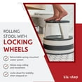 thumbnail image 3 of Cramer Industries 100143 Kik-Step Steel Step Stool - Red, 350 lb Duty Rating, Spring-mounted Casters, 3 of 4