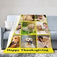 thumbnail image 3 of Custom Blanket Personalized Bed Throw Blanket with Photos Text, Customized Blankets with Photos Collage Customized Blankets for Family Birthday Wedding Gift, Gary, 60" x 50" Blankets, 3 of 5