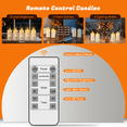 thumbnail image 6 of PChero 4Pack Rechargeable Flameless Candles with Remote Timer, Flickering LED Pillar Candle with Magnetic Charging Base, Battery Electric Fake Candles for Home Decor Halloween Christmas, Ivory, 6 of 12