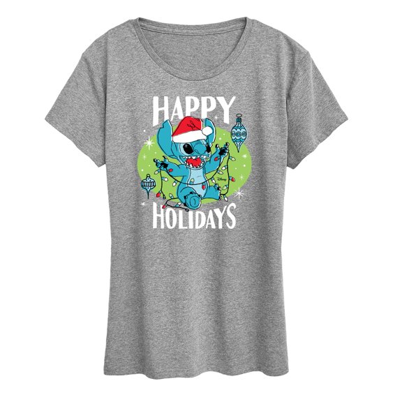 Lilo & Stitch - Happy Holidays - Women's Short Sleeve Graphic T-Shirt