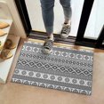thumbnail image 2 of Black Geometric Striped Pattern Door Rugs,Washable Non Slip Door Mats Indoor,Decorative Door Mats,Entry Mat Indoor for Entrance,Bedroom,Kitchen,Bathroom,16"x24", 2 of 6