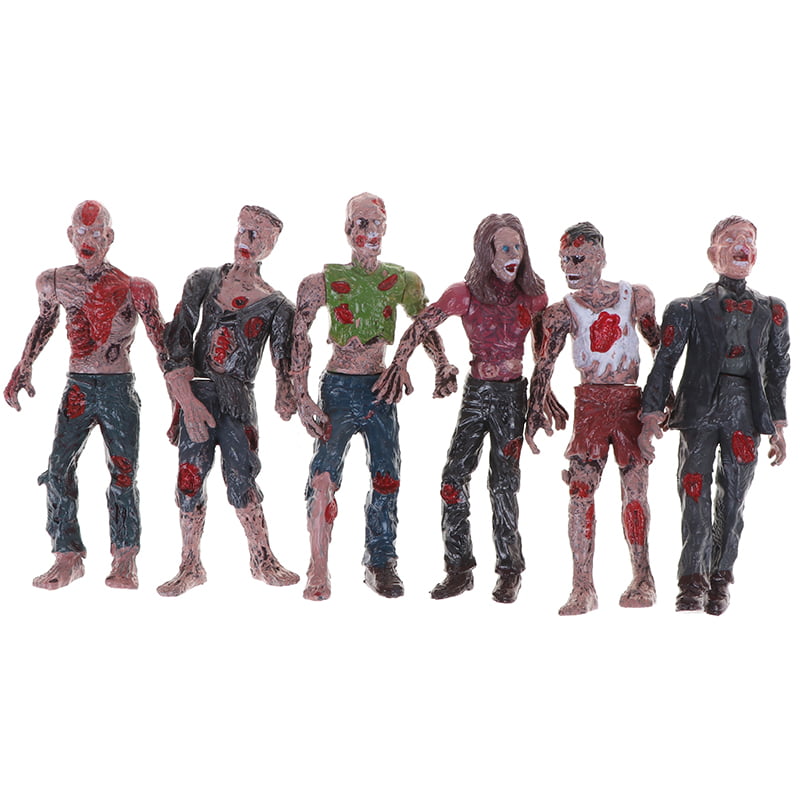 Set 6Pcs Walking DEAD Corpses Movie Characters Action Zombie Figures Kid Toy 