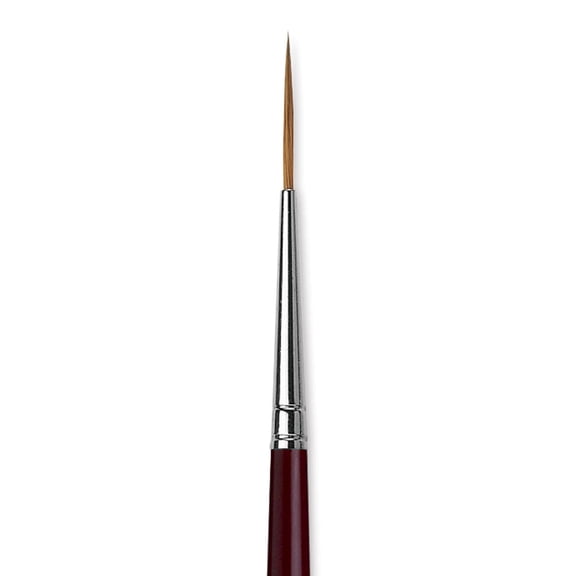 Da Vinci Kolinsky Red Sable Brush - Medium Pointed Liner, Long Handle, Size 1