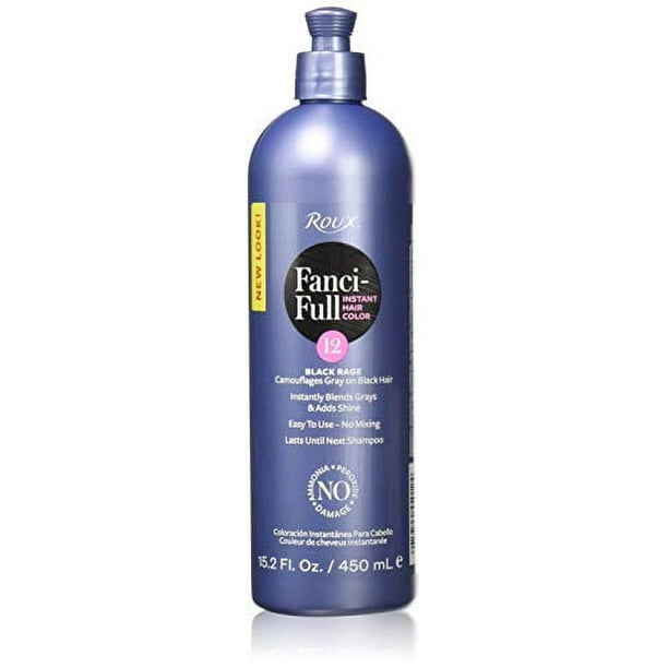 Tinte instantáneo para el cabello Fanci-Full Rinse - 12 Black Radiance de Roux para unisex - Tinte para el cabello de 15,2 oz Roux Color de pelo 15.2 oz