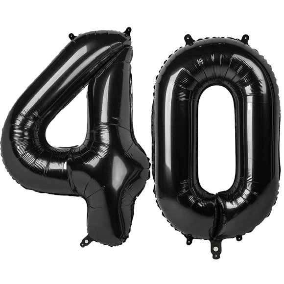Balloon Kelfuoya Number 40, lámina de mylar negra de 40 pulgadas