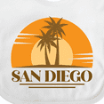 thumbnail image 4 of Inktastic San Diego California Retro Sunset Boys or Girls Baby Bib, 4 of 4