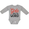 thumbnail image 3 of Inktastic Girls Rule the World Boys or Girls Long Sleeve Baby Bodysuit, 3 of 5