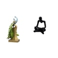 thumbnail image 1 of Figura de escritorio,Estante de estatua de pavo real para escritorio,decoración del hogar,Figura decorativa creativa para la oficina y el hogar.,Figura de pensador abstracto,Estatua de, 1 of 8
