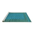 thumbnail image 2 of Ahgly Company Machine Washable Indoor Rectangle Oriental Turquoise Blue Industrial Area Rugs, 2' x 3', 2 of 4