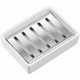 thumbnail image 1 of Ceramic Soap Dish Holder, Stainless Steel Soap Bar For Bathroom And Shower, Double Drain Soap Tray, 1 of 5