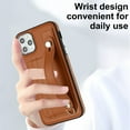 thumbnail image 5 of Nalacover Wallet Case for iPhone 11 Pro, Business PU Leather Unique Design Wristband Kickstand Credit Card Holder Slots Shockproof Scratch Resistant Phone Case for iPhone 11 Pro,Brown, 5 of 6