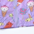 thumbnail image 4 of NAISIBABY Boys Girls Hooded Jacket, Windbreaker Outerwear Cartoon Kids Zip Up Coat Purple 5-6T, 4 of 8