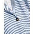 thumbnail image 5 of Plus Size Blue And White Vertical Stripe Single-Breasted Office Blazer, 5 of 5