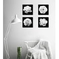 thumbnail image 5 of Flowers Wall Art Bathroom Wall Decor Abstract Botanical Picture Contemporary Wall Art Prints Bedroom Living Room Kitchen Office Home Decor Modern Black Flower Canvas Artwork 12" x 12" x 4 Pieces, 5 of 6