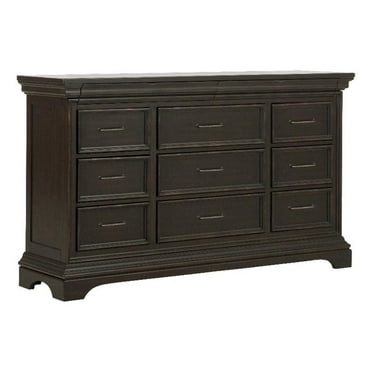 Caldwell 11 Drawer Wood Dresser in Deep Brown by Pulaski Furniture