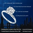 thumbnail image 2 of Gem Stone King 2.00 Ct Round Cut 14K White Gold IGI Certified Lab Grown Diamond Solitaire Engagement Ring for Women | E-F Color | VS1-VS2 Clarity | Available in Size 5, 6, 7, 8, 9, 2 of 6