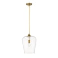 thumbnail image 3 of Z-Lite Joliet 12" Round Clear Glass Steel Pendant in Olde Brass, 3 of 7