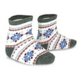 thumbnail image 6 of Christmas Holiday Novelty Little Kids Crew Socks 3-Pair (6-8 Years, Reindeer Stripes Snowflake), 6 of 8