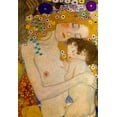 thumbnail image 2 of Klimt, Gustav 14x18 Black Ornate Wood Framed with Double Matting Museum Art Print Titled - Die Drei Lebensalter, 2 of 4