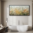 thumbnail image 5 of Large Framed Canvas Print Colorful Baby's Breath Flowers Wall Art Decorative Ready to Hang Painting for Living room Bedroom - 60"x30" Black Frame, 5 of 9