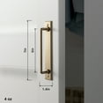 thumbnail image 2 of Goo-Ki 4 Pack Champagne Bronze Cabinet Pulls with Backplate, 5"(128mm) Hole Center Zinc Alloy Cabinet Dresser Handles for Bar Cupboard Closet Wardrobe (G015), 2 of 6