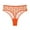Orange, variant on Women's Sheer Mesh Panties Sexy Cutout Bow Thongs See Through Panties Underwear (Black, M)