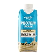 Equate High Performance Protein Shake, Vanilla, 30g Protein, 11 fl oz, 4 Count
