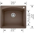 thumbnail image 5 of BLANCO DIAMOND Single Dual Mount - Cafe Brown, 5 of 7