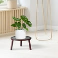 thumbnail image 3 of jicheng Mini Wooden Stool Plant Stand Plant Stool for Indoor Outdoor Home Decoration Red Wood Color, 3 of 6