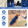 thumbnail image 3 of Chaqueta polar clásica a cuadros de Dog Coat Malier para invierno, azul, 3 of 5