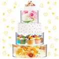 thumbnail image 1 of Soporte de acrílico para tartas con luces LED de 12 pulgadas, 14 pulgadas, 16 pulgadas, caja redonda de 3 niveles para bodas, cumpleaños, día festivo, fiestas, exposiciones de alimentos, 1 of 7